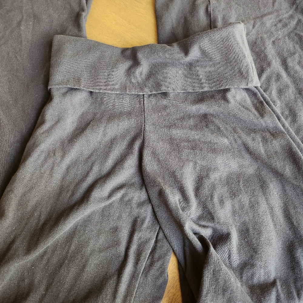 Brandy Melville Black Low-Rise Foldover Pants